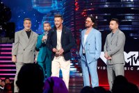NSync Have A Little Reunion At Justin Timberlake's Show But Joey Fatone Misses Out 023